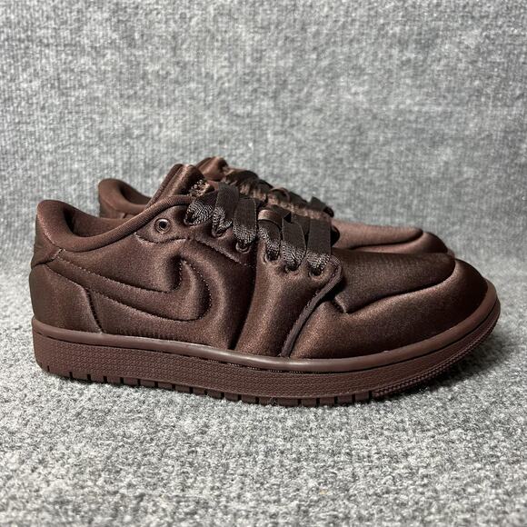 Air Jordan 1 Low Method of Make Shoes Womens Size 6.5 Brown Satin HF3969-200 New - Picture 1 of 9